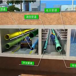 ?？诘叵戮C合管廊兩管線(xiàn)入廊